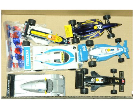 Slot Car unboxed group to include Scalextric Mercedes; "Olympus" Lotus; SCX Mazda (Le Mans) plus others - conditions are gene