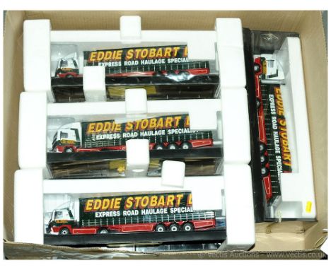 Corgi (Modern Trucks) a boxed group of 1/50 Scale Eddie Stobart related Articulated Trucks/Trailer Models to include 75403 (L