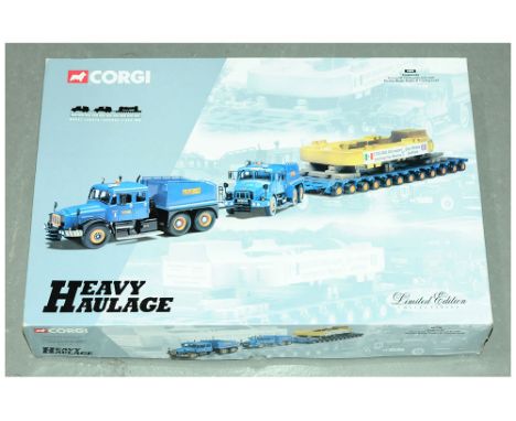 Corgi (Heavy Haulage) a boxed 1/50th scale 18002 Scammell Contractor (x 2) with Nicholas Bogie Trailer and Casting load "Pick