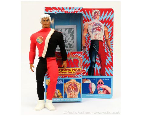 Mattel Pulsar The Ultimate Man of Adventure 12" figure, generally Good, within opened Custom Reproduction packaging, (MAY CON