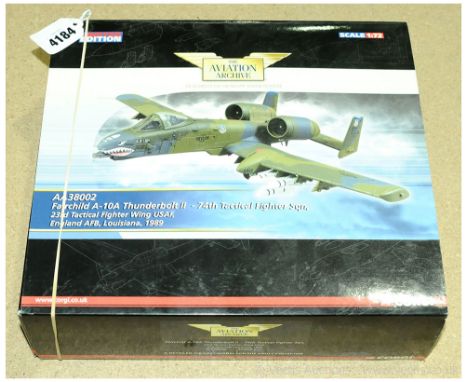 Corgi (Aviation Archive) - a boxed 1/72 Scale AA38002 a Fairchild A-10A Thunderbolt II - 74TH Tactical Fighter SQN, 23RD Tact