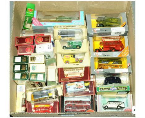 Corgi, Matchbox, Lledo &amp; EFE a boxed group to include EFE 20130 Bedford OB Coach 'Western', Matchbox Superfast 38 Camper,