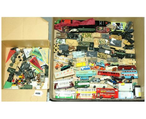 A unboxed group to include Corgi Dick Kerr Type Tram, Corgi Metrobus 'London Transport', Matchbox Ford Zodiac Convertible, Ma