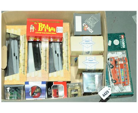 Corgi &amp; Britbus a boxed Bus group to include OM40504 Feltham Tram 'Metropolitan Electric Tramways', OM46605 New Bus For L