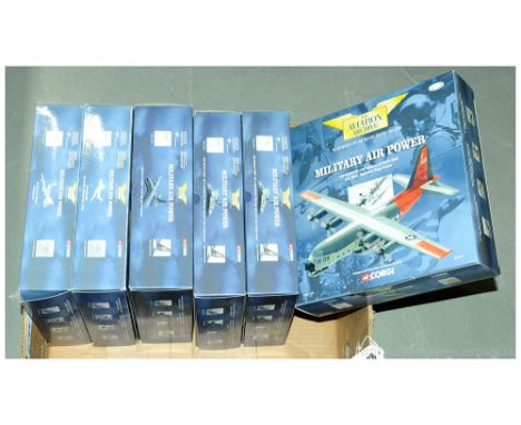 Corgi (Aviation Archive) - a boxed group of 1/144 Scale (Military Air Power Series) to include AA48401 a Hercules C1K Tanker 