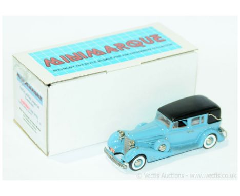 Minimarque a boxed 1933 Cadillac Imperial Limousine (Light Blue). Conditions generally appear Near Mint to Mint in generally 
