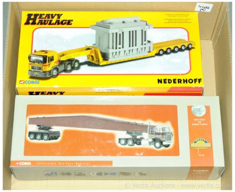 Corgi a boxed pair to include US51401 International Transtar with Girder Load &amp; CC12003 MAN 6x4 Low Loader With Generator