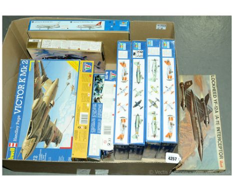 Italeri, Dragon, Trumpeter &amp; Ravel - a boxed group of mainly 1/72 Scale plastic Military Aircraft Kits to include a Ravel