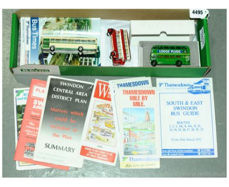 A mainly White Metal/Resin kit built Bus group to include boxed Roadscale Models RTL Bus 'London Country' 'Lodge Plugs', unbo