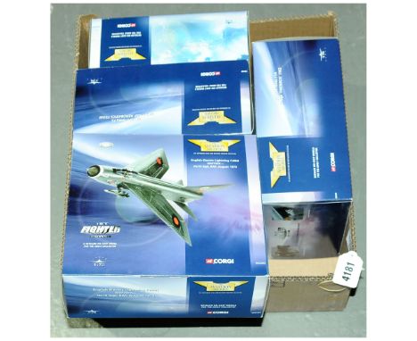 Corgi (Aviation Archive) - a boxed group of 1/72 Scale (Jet Fighter Power Series) Military Aircraft to include 49401 an EE Li