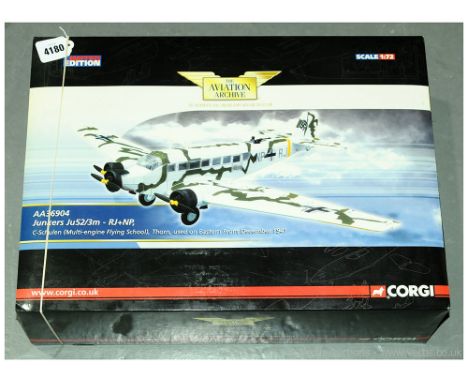 Corgi (Aviation Archive) - a boxed 1/72 Scale AA36904 (World War II - Air War Over The East) a Junkers JU52/3M-RJ + NP, C-Sch