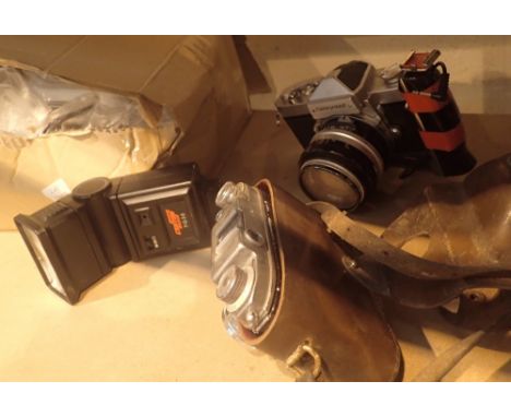 Nikormat camera Balda camera a case and Kodak easy share printing dock 