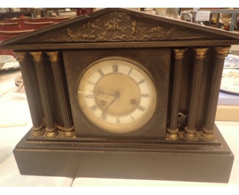 Marble chiming mantel clock in poor condition