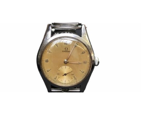 1947 Omega automatic wristwatch with sub second dial at 6 o'clock. Very nice clean movement with no signs of water damage. Mo