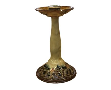 Doulton stoneware candle stick 