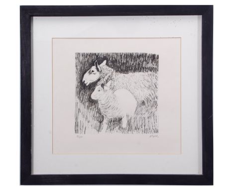 •AR Henry Moore, OM, CH, FBA (1898-1986), "Sheep and Lamb", black and white lithograph, signed and numbered 14/50 in pencil t