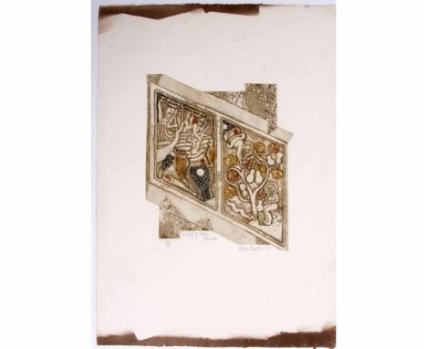 •AR Valerie Thornton, RE (1931-1991)  "The story of Jonah, Mascuto", coloured etching and aquatint, signed, dated 88, numbere