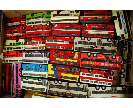 A collection of 1/76 scale public transport diecasts to include EFE, Corgi Original Omnibus, Airbus, Brit bus and others, wit