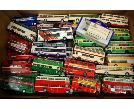 A tray of loose 1/76 scale public transport diecasts mainly to include EFE, mixed regions included