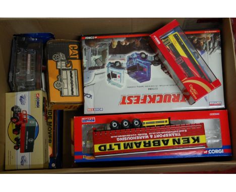 A tray of boxed and part boxed diecasts mainly to include Corgi, examples to include a Corgi CC13907 Ken Abram Ltd, phone alp