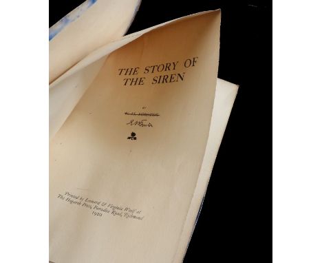 E.M. Forster, The Story of the Siren, first edition, [one of 500 copies], signed by the author with a strike through the prin