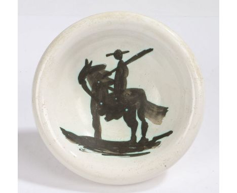 Pablo Picasso (Spanish 1881-1973) "Ceramic: Picador" Stamped "Madoura Plein Feu" &amp; "Edition Picasso", inscribed in black 