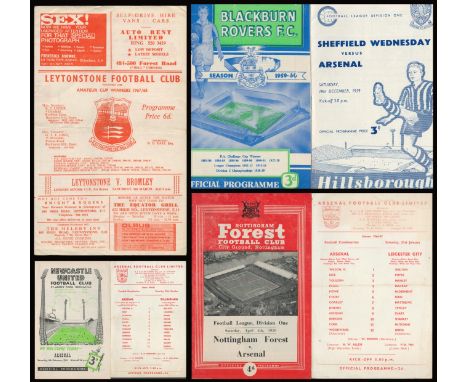 Football Vintage Programme collection 7 included dating back to 1959 matches include Nottingham Forest v Arsenal, Blackburn R