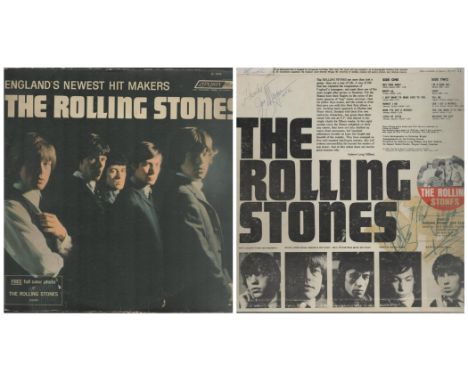 Rolling Stones multi signed album record sleeve includes Mick Jagger, Charlie Watts and Keth Richards signatures a little fad