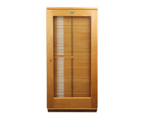 A Large Cabinet for Microscope Slides,English, c.1960, with a label for James Swift & Son, Basingstoke, the cabinet construct