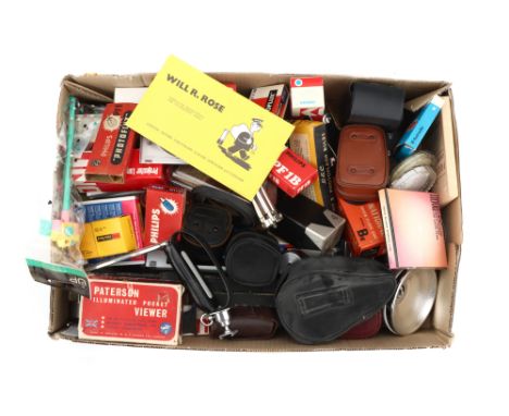 A Large Selection of Photographic Accessories,to include light meters, flash bulbs, &amp; a wide range of other sundries,