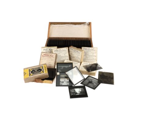 Magic Lantern Slides and Glass Plate Negatives,Approximately 48 lantern slides, Bristish Oxgen technical slides, amateur 1920
