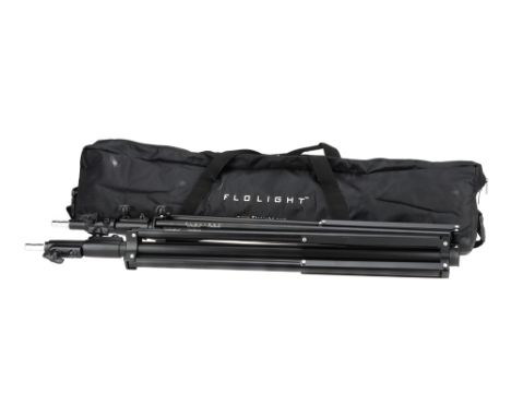A Set of Flowlight Lighting Stands,two stands, VG, in carry case,