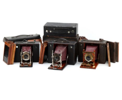 Three Kodak Cartridge Cameras,to include a Cartridge Kodak No.4, body VG, shutter working, optics VG, some light haze present