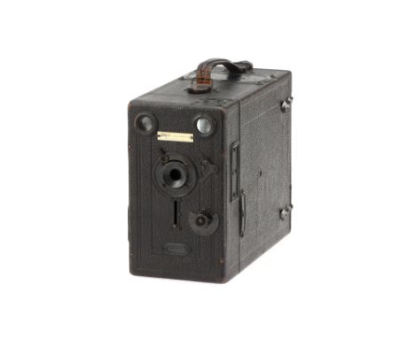 A Houghton Klito Detective Camera,black, body G-VG, shutter working, with plate holders, optics G-VG, with a single fungal bl