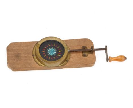A German Chromatrope,good condition, layers rotate freely &amp; well, pattern quite effective, for child's magic lantern,