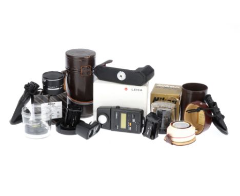 A Selection of Various Camera Accessories,including Leica Extender-R 2x, Minolta Auto Meter III and more (a lot)