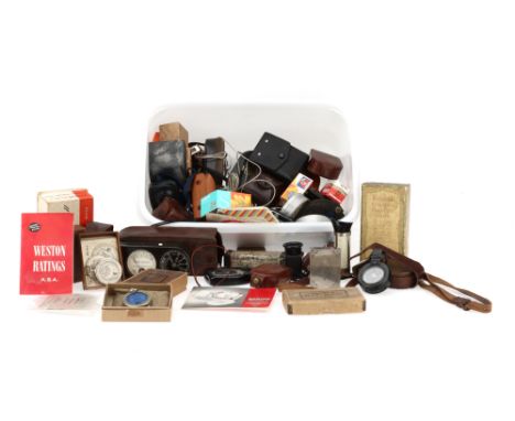 A Good Selection of Early Analogue Light Meters,from makers including Weston, Sekonic, TempiPhot, &amp; many others,
