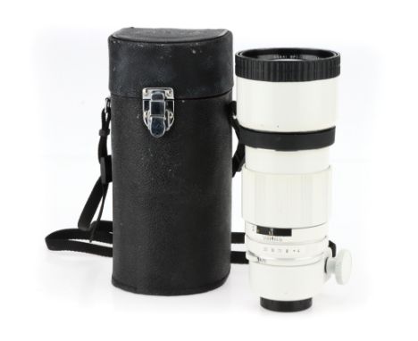 A Super-Multi-Coated Takumar 300mm f/4 Telephoto Lens,white/cream repaint, body G-VG, some light chips to paint, optics VG, s