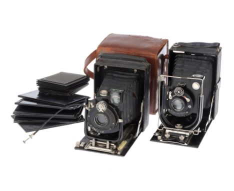 A Nagel Anca No.28 Folding Bed Camera,black, body VG, shutter working but sticks on slow speeds, optics G, some haze &amp; li