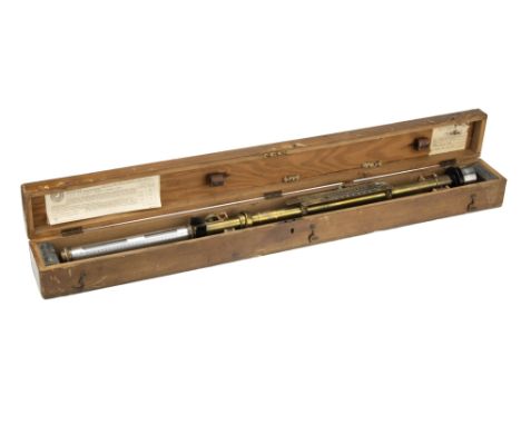 Mid-Twentieth Century Negretti &amp; Zambra Marine Barometer Thermometer,from the Air Ministry Meteorological Office, 89 cm L