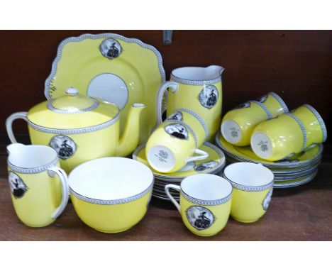 A Foley china tea set, eight setting, thirty pieces in total