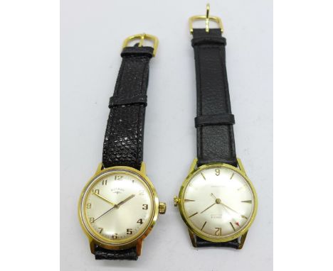 Two wristwatches:- Rotary and Ingersoll
