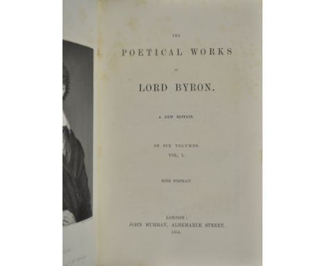 "Finden's Gallery of the Graces", a series of portrait illustrations of British Poets, tooled morocco, "Lord Byron the Poetic