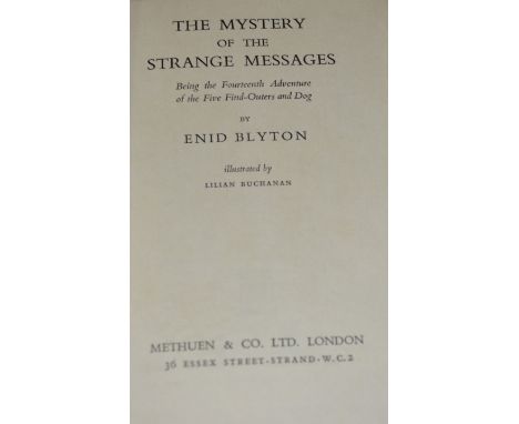 Enid Blyton, "House at the Corner", first edition, 1947;  "The Mystery of the Missing Man", 1956; "The Mystery of the Strange