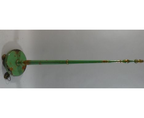 An Early 20th Century Chinoiserie Lacquer and Green Painted Standard Lamp. 155cm High