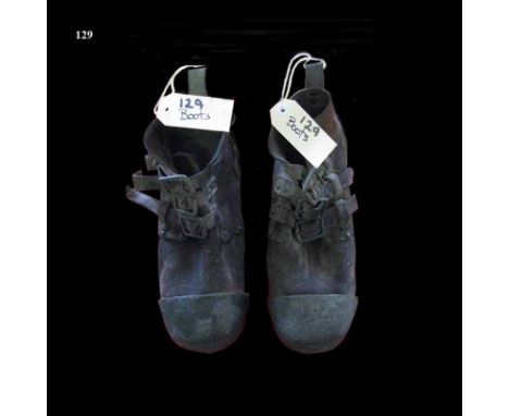 A Pair of Weighted Divers Boots This is part of the hard hat equipment from Broome These boots were on permanent display, fit