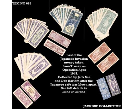 A Collection of Japanese Occupation Money An assortment of Japanese occupation money taken from the safe at Trusan that was b