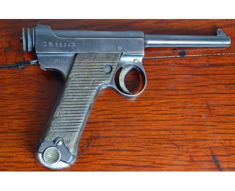 WWII Japanese ‘Type 14’, 8mm Nambu Pistol (Rendered) Serial 59242 Note: With West Australian Licensed firearm deactivation ce