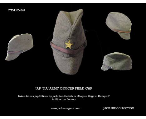 A Japanese IJA Army Officer’s Field Cap Collected by Jack Sue on the Kudat Peninsula near Dampirit British North Borneo 1945 