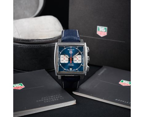 A GENTLEMAN'S STAINLESS STEEL TAG HEUER "STEVE MCQUEEN" MONACO AUTOMATIC CHRONOGRAPH WRIST WATCH CIRCA 2005, REF. CW2113-0 WI